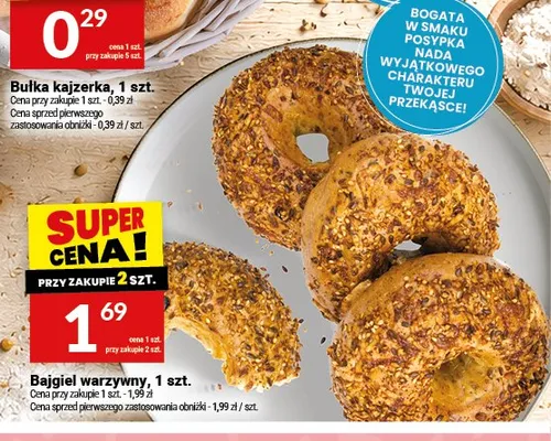 Bajgiel warzywny Białecki promocja w Twój Market