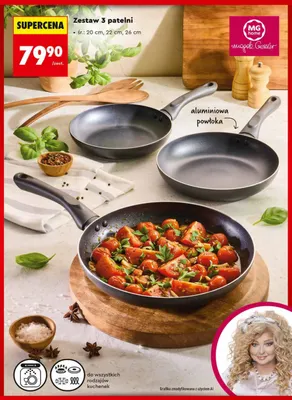 Zestaw 3 patelni Mg Home promocja w Biedronka