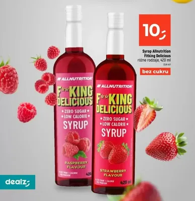 Syrop Allnutrition Fitking Delicious malinowy promocja w Dealz