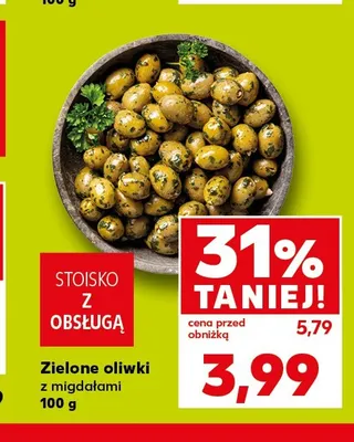 Zielone oliwki z migdałami promocja w Kaufland