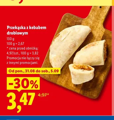 Przekąska z kebabem drobiowym promocja w Lidl