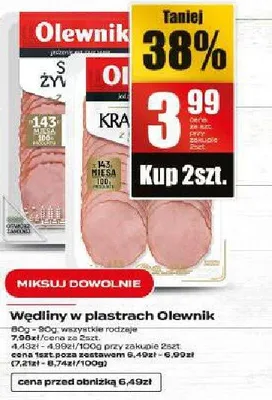 Wędliny w plastrach promocja w Supeco