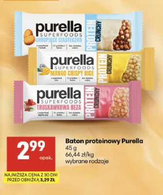 Baton proteinowy Purella mango crispy rice promocja w Delikatesy Centrum