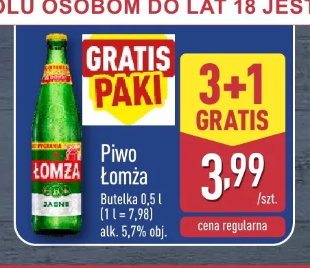 Piwo Łomża promocja w Aldi