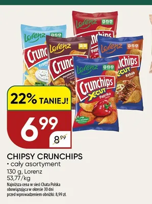 Chipsy Crunchips promocja w Chata Polska