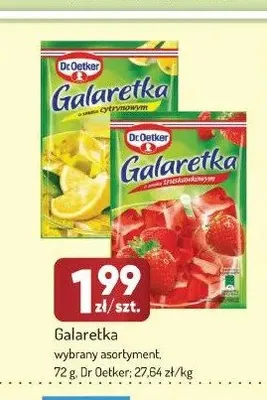 Galaretka o smaku truskawkowym Dr. Oetker promocja w Avita