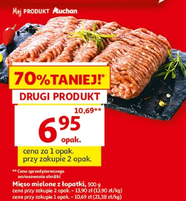Mięso mielone z łopatki promocja w Auchan