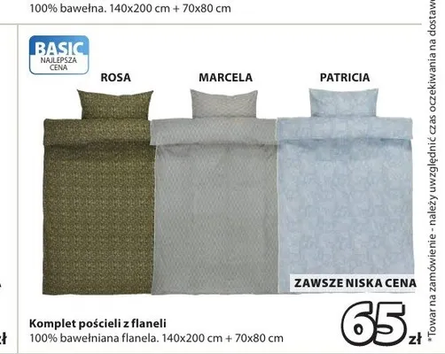 Komplet pościeli z flaneli Rosa promocja w Jysk