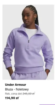 Bluza Under Armour fioletowa promocja w Lounge by Zalando