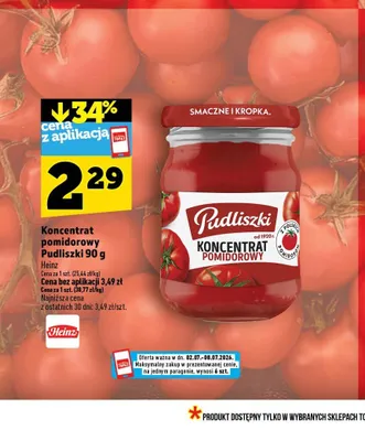 Koncentrat pomidorowy Pudliszki promocja w TOPAZ