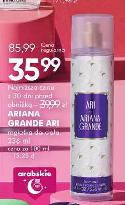 Mgiełka do ciała Ariana Grande Ari promocja w Super-Pharm
