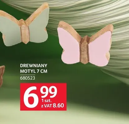 Drewniany motyl 7 cm promocja w Selgros