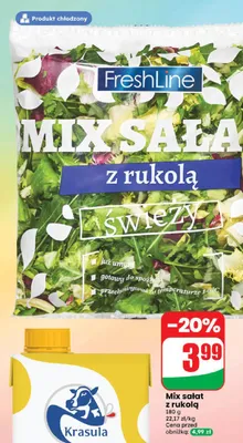 Mix sałat z rukolą FreshLine promocja w Dino