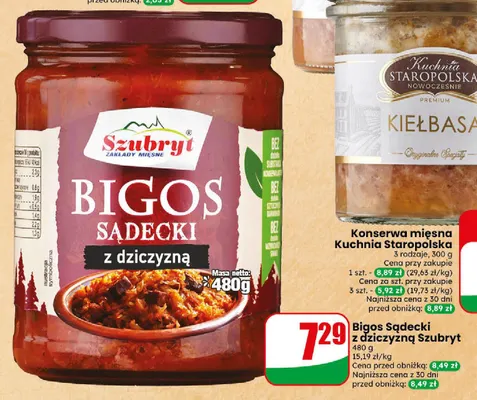 Bigos Sądecki z dziczyzną Szubryt promocja w Dino
