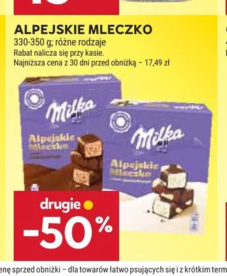 Alpejskie Mleczko Milka promocja w Stokrotka