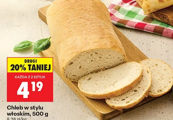 Chleb w stylu włoskim promocja w Biedronka