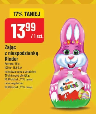 Zając z niespodzianką czekoladową promocja w POLOmarket