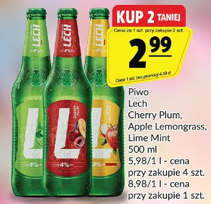 Piwo Cherry Plum, Apple Lemongrass, Lime Mint promocja w Prim Market