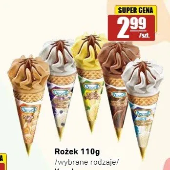 Lody rożek Koral o smaku toffi promocja w API Market