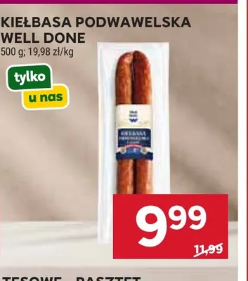 Kiełbasa podwawelska Well Done promocja w Stokrotka