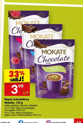 Napój czekoladowy Mokate mleczna czekolada promocja w Twój Market