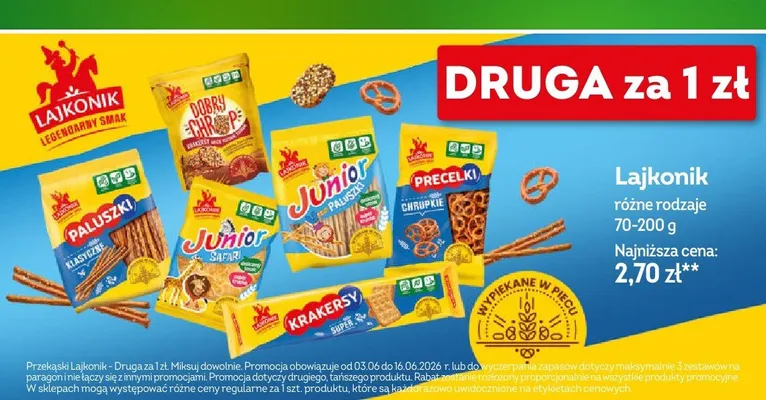 Przekąska Dobry Chrup Lajkonik promocja w Żabka