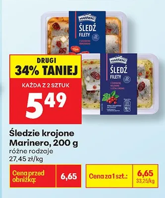 Śledzie krojone promocja w Biedronka