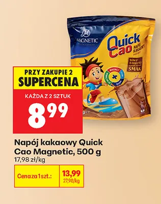 Napój kakaowy Quick Cao Magnetic promocja w Biedronka