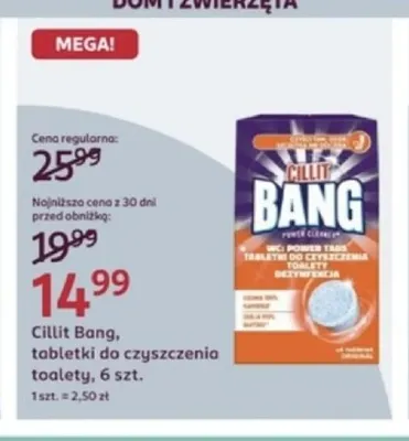 Tabletki do czyszczenia toalety Cillit Bang promocja w Rossmann