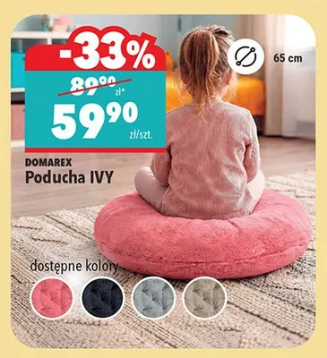 Poducha DOMAREX IVY 65cm promocja w Biedronka