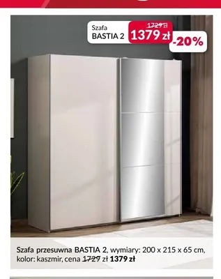 Szafa przesuwna Bastia 2 promocja w Salony Agata