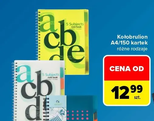 Kołobrulion A4 150 kartek promocja w Carrefour
