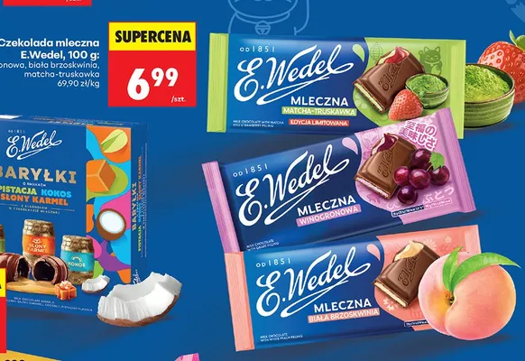 Czekolada mleczna winogronowa promocja w Biedronka