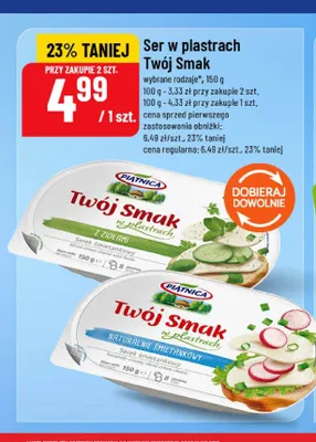 Serek śmietankowy w plastrach Twój Smak z ziołami Piątnica promocja w POLOmarket