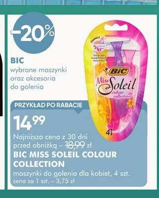 Maszynki do golenia dla kobiet Bic Miss Soleil Colour Collection promocja w Super-Pharm