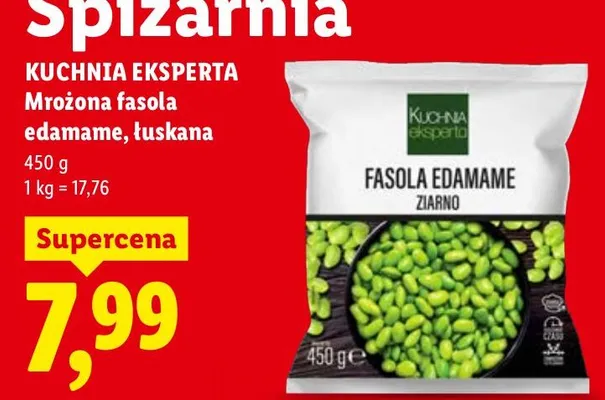 Mrożona fasola edamame, łuskana promocja w Lidl