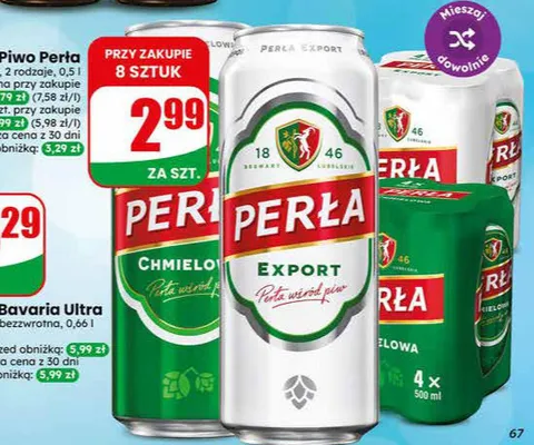 Piwo Perła Export puszka promocja w Dino