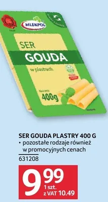 Ser Gouda plastry Mlekovita 400g promocja w Selgros
