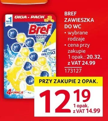 Zawieszka do WC Bref promocja w Selgros
