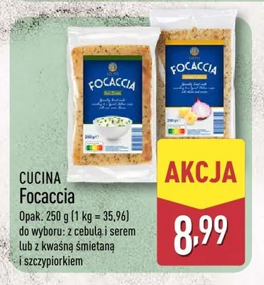 Focaccia z cebulą i serem Cucina promocja w Aldi