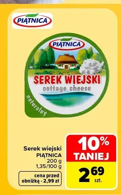 Serek wiejski Piątnica promocja w Carrefour