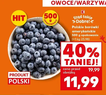 Borówki amerykańskie polskie promocja w Kaufland