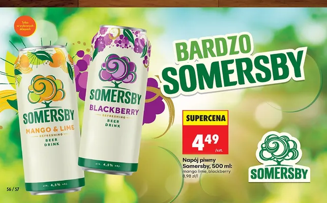 Napój piwny Somersby Mango & Lime promocja w Biedronka
