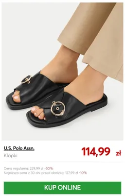 Klapki U.S. Polo Assn. promocja w eobuwie.pl