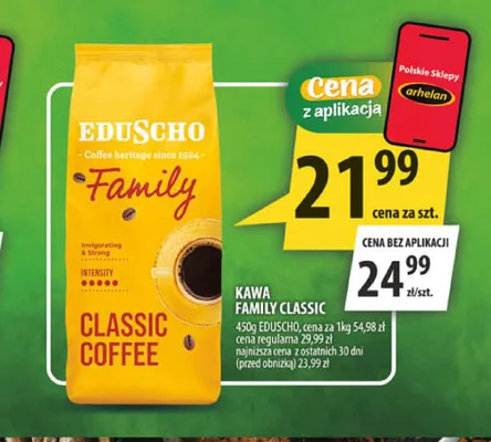 Kawa mielona Eduscho Family Classic promocja w Arhelan