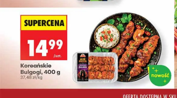 Szaszłyki koreańskie Bulgogi promocja w Biedronka