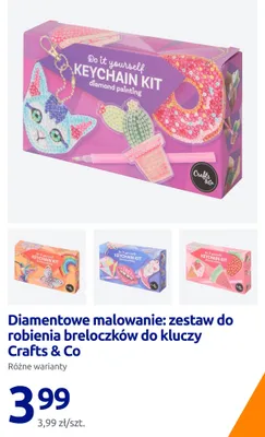 Zestaw do diamentowego malowania breloczków do kluczy Crafts & Co promocja w Action