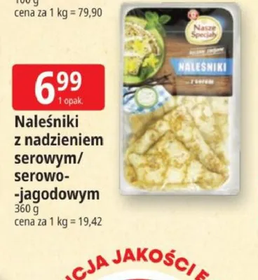 Naleśniki z nadzieniem serowym Nasze Specjały promocja w Leclerc
