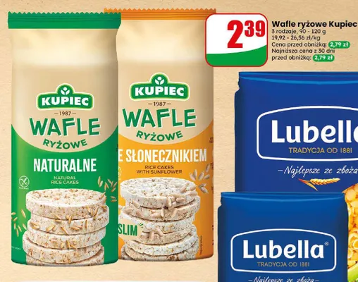 Wafle ryżowe Kupiec ze słonecznikiem promocja w Dino