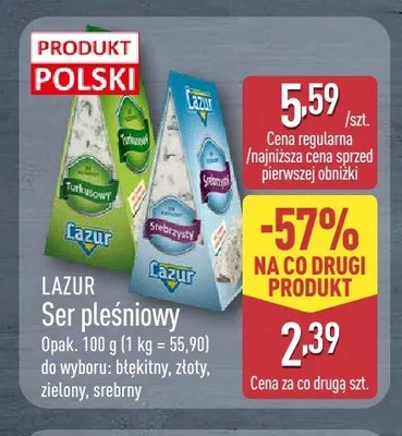 Ser pleśniowy Lazur złocisty promocja w Aldi